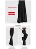 Women's V-Neck Short Sleeve Dance Outfit with Black Flared Pants