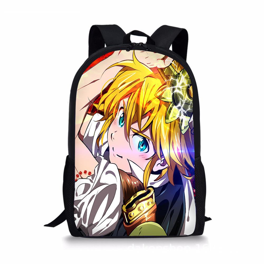 Seven Deadly Sins Cartoon Backpack Unisex Fashionable Travel And School Bag