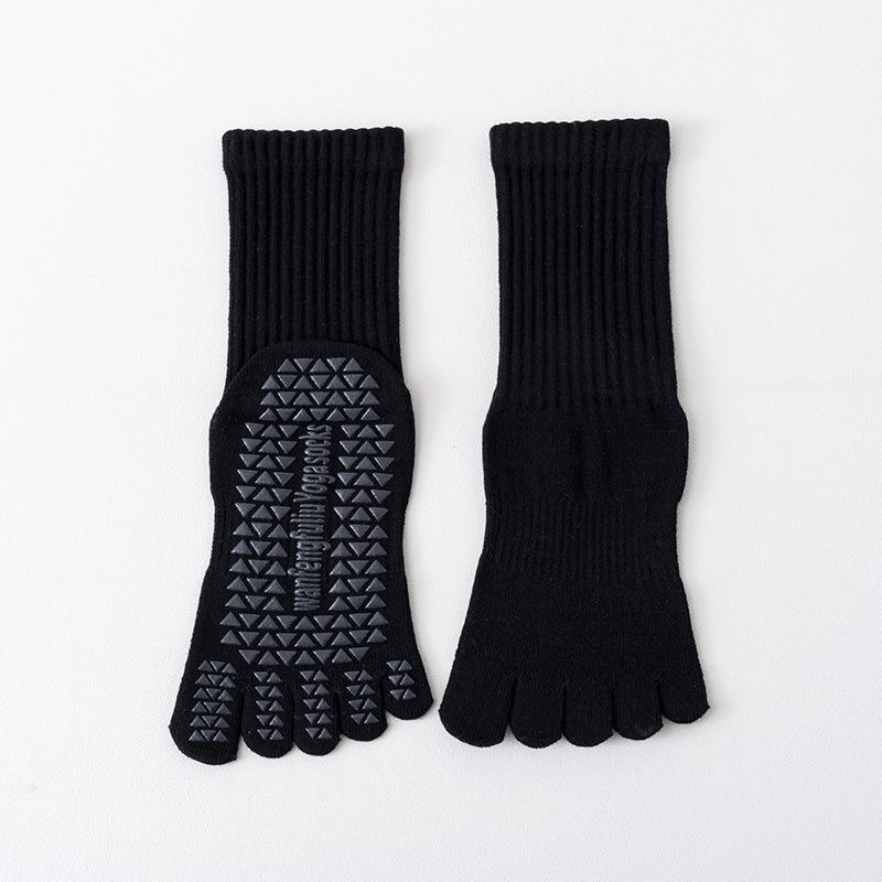 Women's Anti-Slip Yoga Toe Socks, Mid-Calf To Over-the-Knee Pilates and Fitness Socks