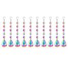 Window Suncatchers Display Pendant Set, 10 Piece Glass Faceted Sunlight Accent for Home Rooms, Party Styling and Wedding Use