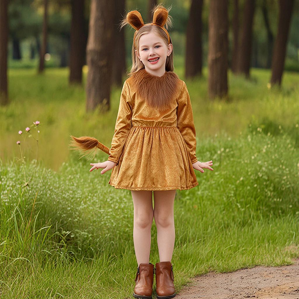 Halloween Lion King Cosplay Costume For Kids With Polyester Fabric For Childrens Stage Performance