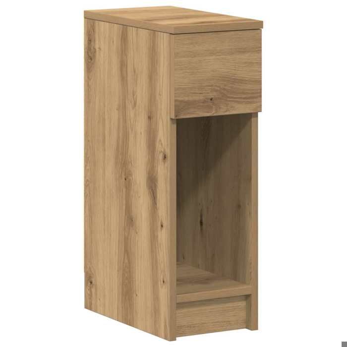 VidaXL Table de chevet avec tiroir chêne artisanal 20x36x60 cm, table d'appoint, armoire de lit, table d'appoint pour la 858711