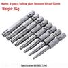 Hollow Hexagonal Plum Blossom Screwdriver Bit with Center Hole (1/4" Hex Shank)