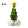 Unique Christmas Gifts for Friends Handmade Glass Tree Ornament with Star Top And Colorful Bead Details, Ornaments Desktop Rotating Figurine