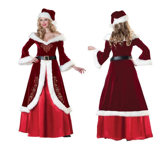Retro Court Santa Claus Couple Costume - Women s Christmas Cosplay & Masquerade Dress XL