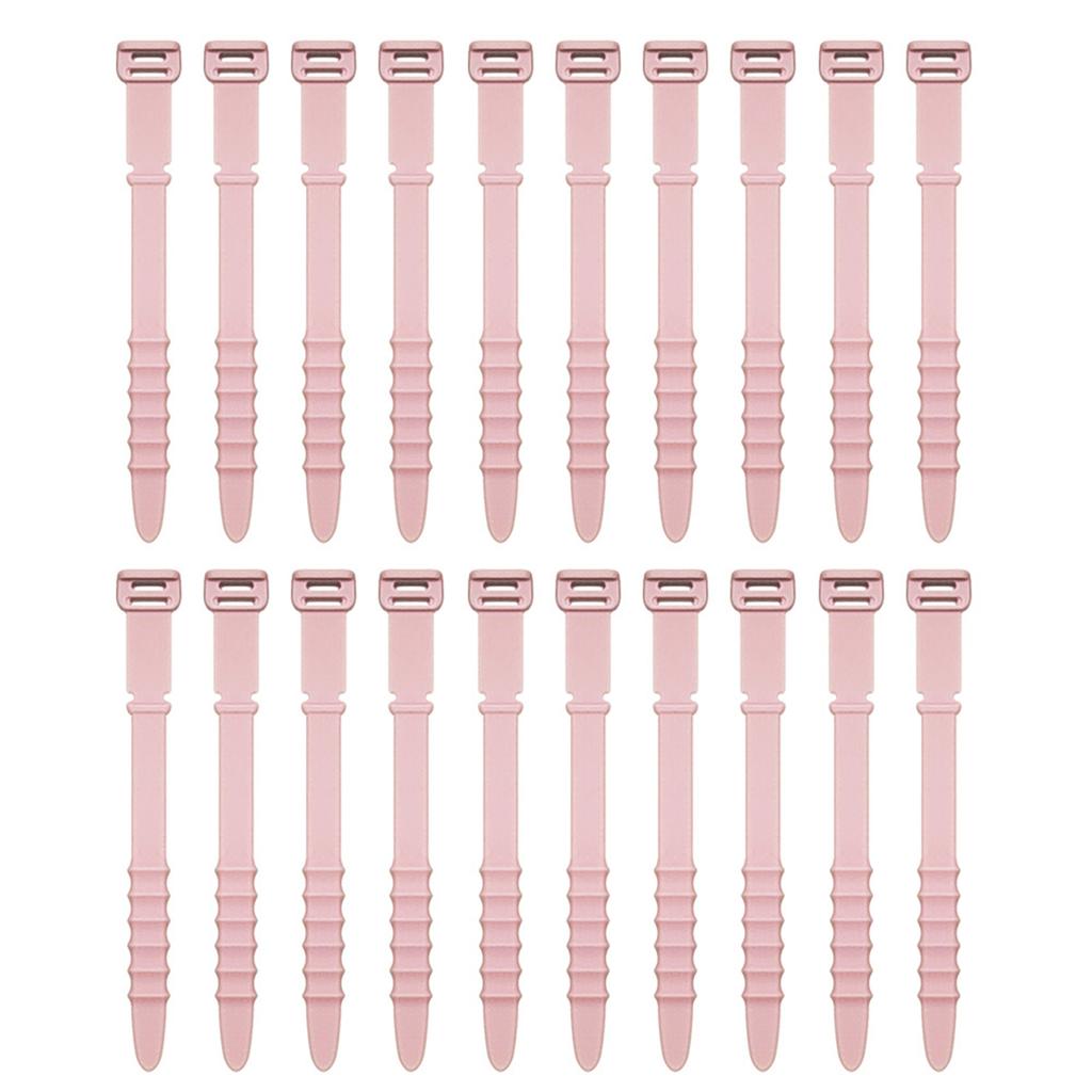 20 Pcs Silicone Cable Ties Cord Organizer Management Wrap Straps for Bundling Desk Cable Cords & Wires Easy to Use