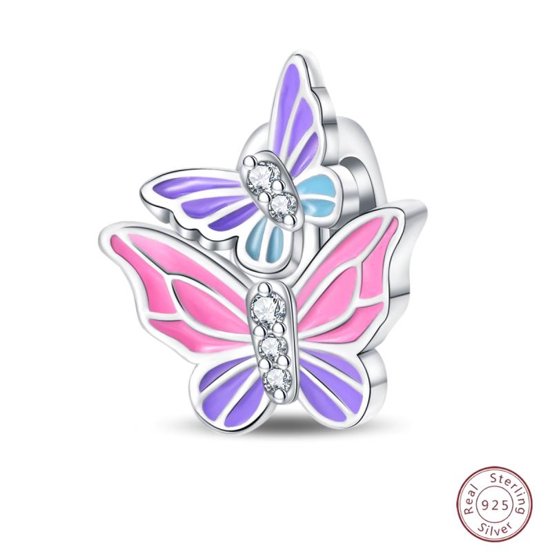 Copper Beaded Pendant Shiny Zircon Spring Cute Bow Original 3Mm Bracelet Women Fine Jewelry