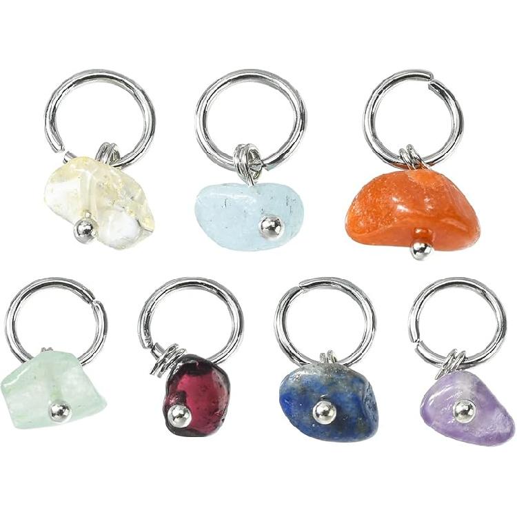 Ipotkitt 30 Pcs Natural Mixed Gemstone Connector Charms Sun Stone Charms Links Celestial Stone Charms for Jewelry Making DIY Craft Findings