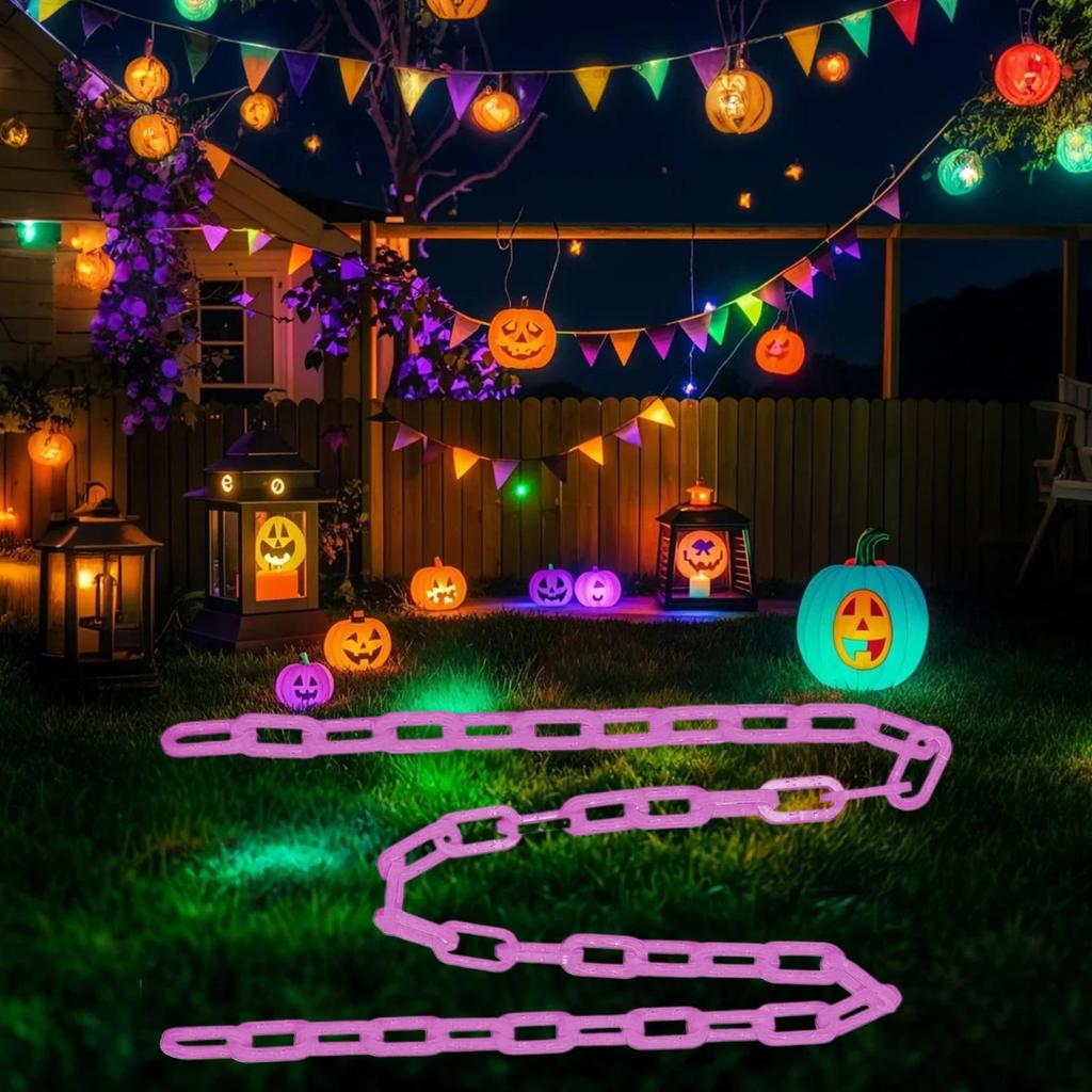 Halloween Chain String Lights 10Ft Orange Lights String Seasonal Decor For Outdoor Yard Birthday Offices Park Patio Garden Home