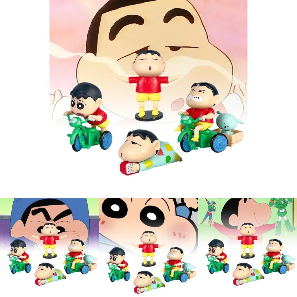 Adorable Crayon Shinchan Pvc Figurine Set Cute Cartoon Blind Box Collection