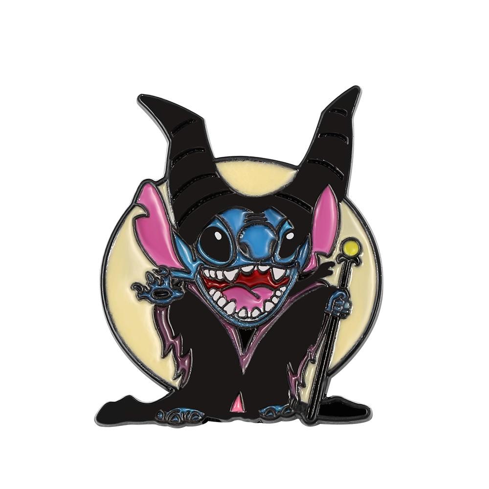 Cartoon cute, interstellar baby Stitch No. 626 test brooch, European and American dark series pin
