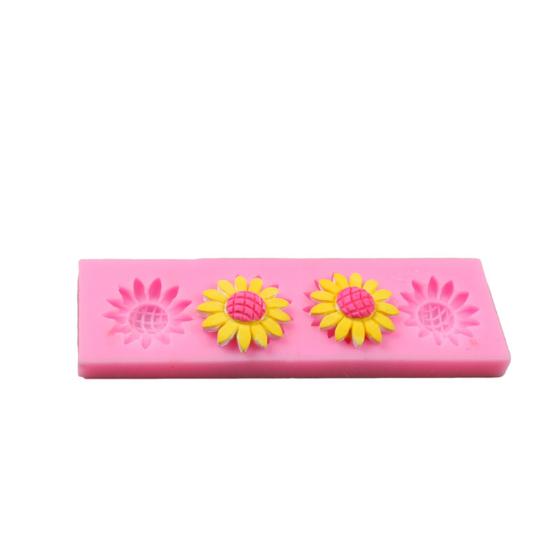 Cute Flower Mold Fondant Silicone Cake Decor Soap Chocolate Clay DIY Mould