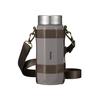 CB Japan Octabottle Long Shoulder 340, a 340ml Brown Water Bottle with a Vacuum Insulated, Dual-wall Construction, and a Shoulder Strap for Easy Carry