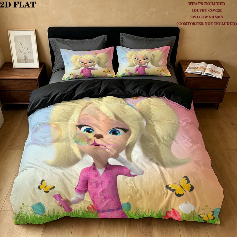 Barboskiny Bedding Quilt Set Quilt Cover Pillowcase Home Decoration Birthday Gift (1 * duvet cover + 2 * pillowcase, without core)
