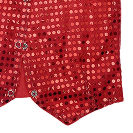 Children's Sequin Vest for Boys Stage Performance Costume Kids Hip-hop Jazz Dance Waistcoat Loose Fit Vest for Parties Performances