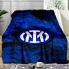 1 Stück Mi-lan FC Emblem Aufdruck Weiche Flanelldecke Überwurf für Schlafzimmer Wohnzimmer Sofa Camping Reise Fan Geschenke Weihnachtsgeschenke