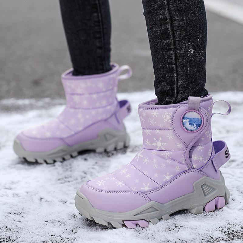 Wow, Snow Boots, Children's Cotton Shoes, Children's Cotton Boots, Winter Enlarged Cotton Lint Thermal Cotton Boots, Waterproof