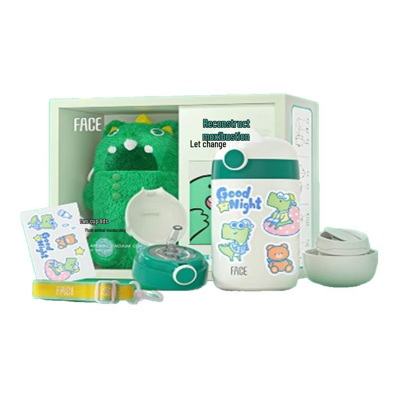 Face Collaboration Plush Animal Double Lid Thermos