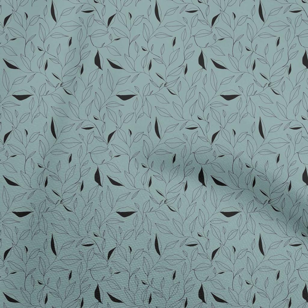 oneOone Bawełna Flex Brązowa Tkanina Rysunek Linii Liść Materiał do Szycia Tkanina z Nadrukiem Na Metry 40 Cal