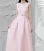 2026 Early Spring French-Style Pink Sleeveless Waist-Cinched Long Formal Gown
