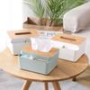 Plastic Wood Tissue Box White Towel Napkin Tissue Holder  Disposable Paper
