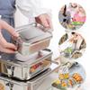 Stainless Steel Bento Box Metal Lunch Box Food Storage Containers with Lockable Clips Lunch Snack Boxes for Work, School