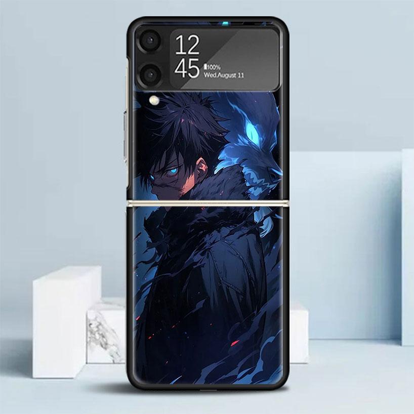 Kaisen J-Jujutsu Fushiguro Megumi Phone Case For Samsung Galaxy Z Flip7 Flip6 5G Flip5 Flip4 Flip3 ZFlip 7 6 3 4 5 Shockproof Ba