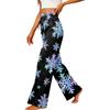 Women's Elastic Waist Casual Straight Leg Pants with Pockets for Everyday Wear