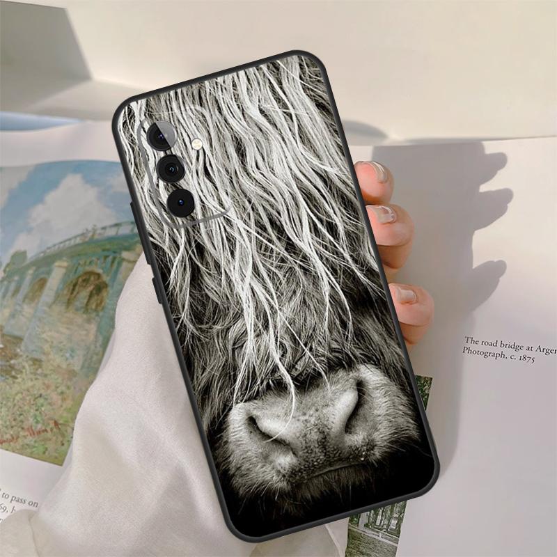 Highland Cow Animal Case For Samsung Galaxy A55 A35 A15 A32 A12 A22 A52 A06 A54 A34 A14 A56 A36 A26 A16 A13 A53