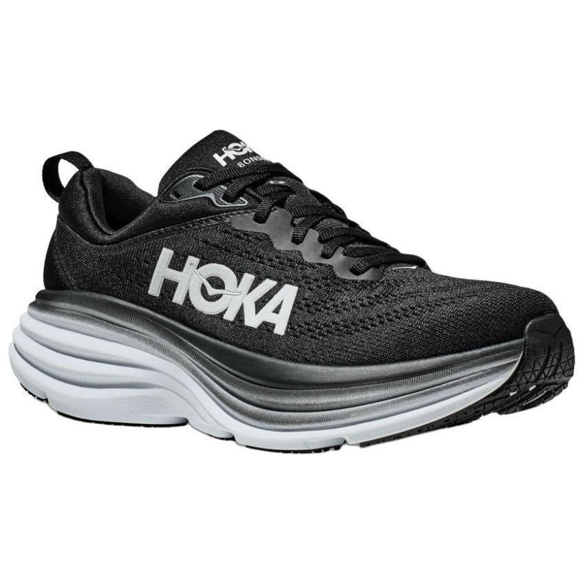 Hoka One One Bondi 8 Extra Wide Comfortable Versatile Slip Resistant Durable Low Top Casual Running Shoes Men sneaker Black White 1127955-BWHT