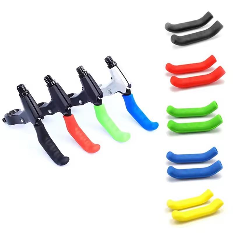 1Pair Bicycle Brake Handle Cover Road Mountain Bike Brake Lever Protect Silicone Sleeve Comfortable MTB Brakes Handle Protector