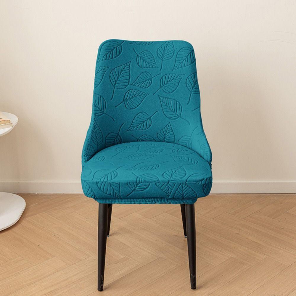 Soft Curved Chair Cover Leaf Pattern Dining Chair Cover Seat Protectors for Dining Room