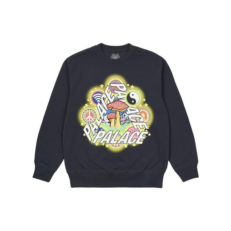 Palace Bun 5G Crew Navy Unisex Tops Blue P23CW036