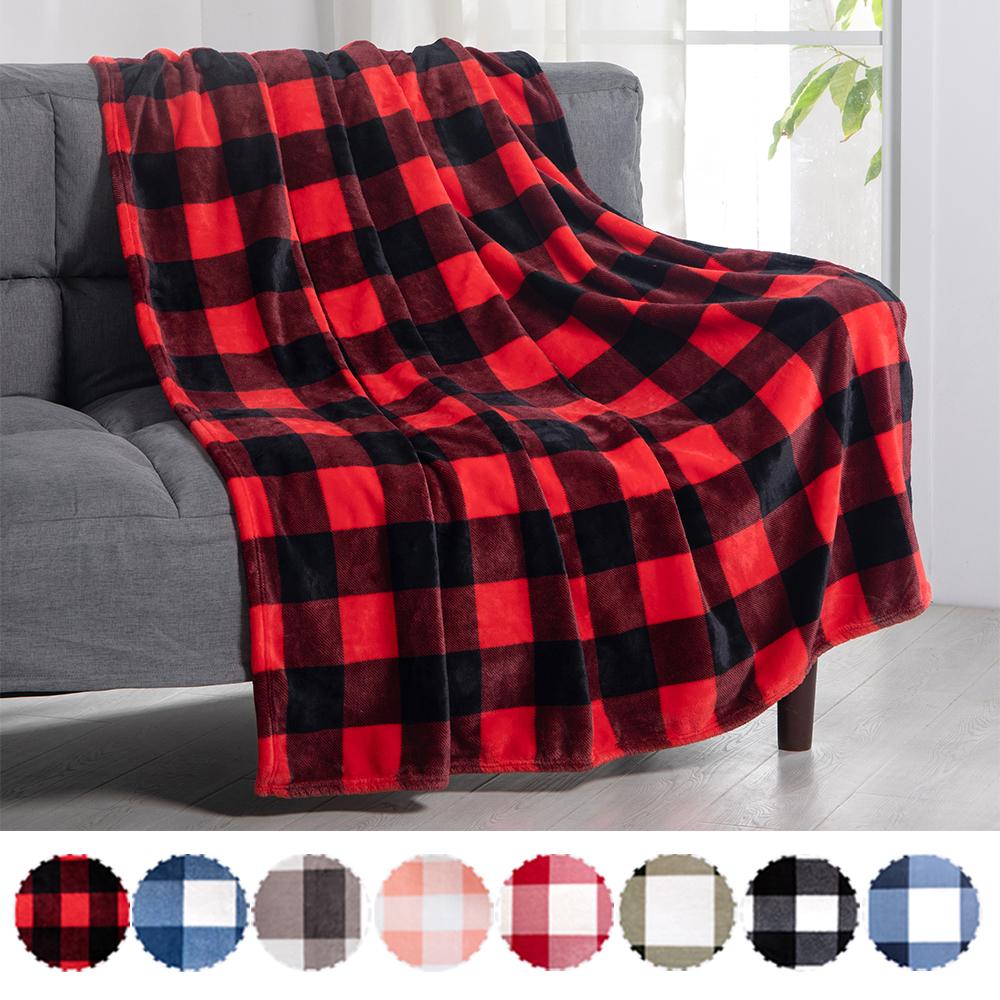 Buy Fashion Throw Blanket Bed Sofa Blanket Soft Grids Pattern Warm