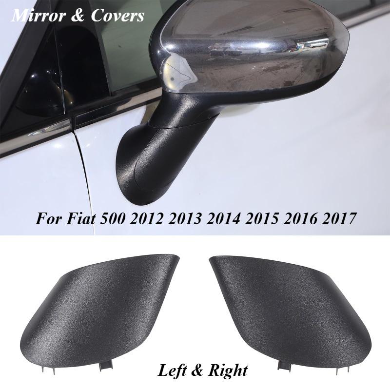 735450654 735450655 Left & Right Rearview Mirror Cover Arm Stem Cover Stem Cap Trim For Fiat 500 2012 2013 2014 2015 2016 2017