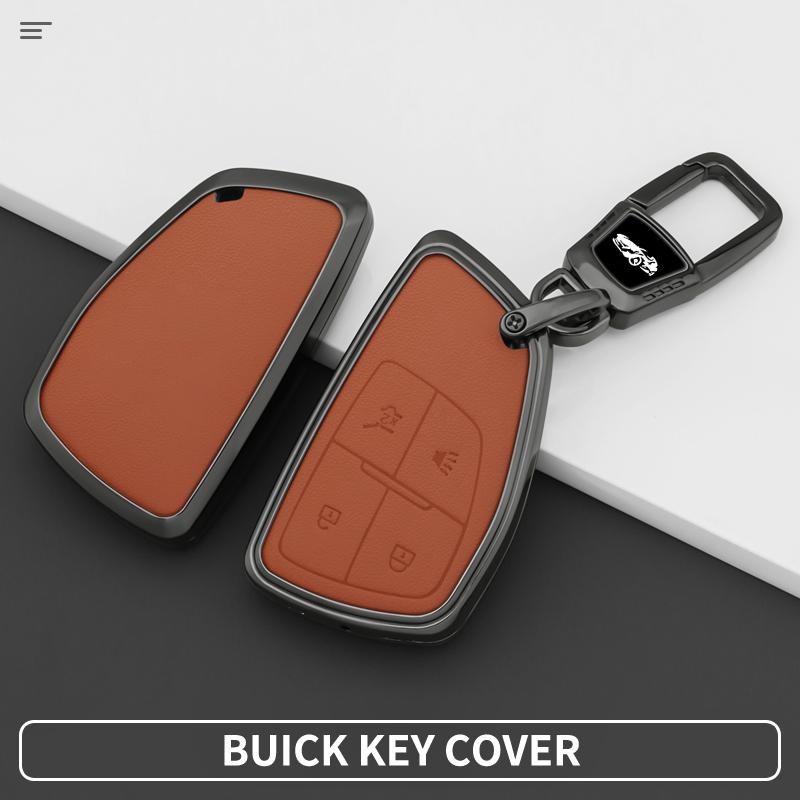 Leather Car Key Case for Chevrolet Tahoe Suburban for GMC Yukon for Buick S Plus Avenir