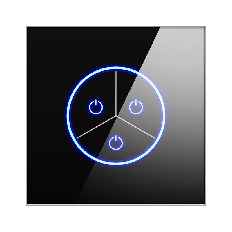 Smart WiFi Touch Switch Panel with Voice Control, Mijia Compatible, Mobile Remote Function, 86 European Standard