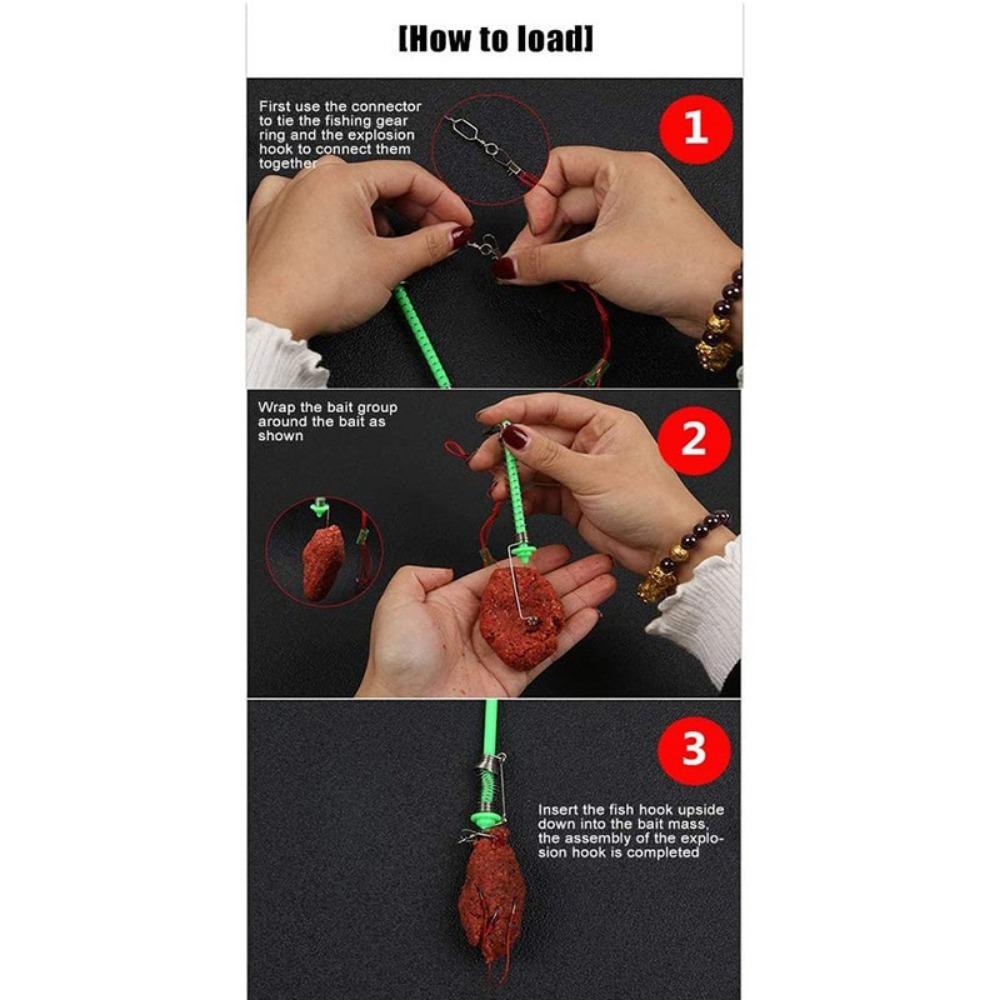 1pc Automatic Fishing Hook Trigger Stainless Steel Spring Fishhook Bait Catch Ejection Catapult Lazy Fishing Tackle