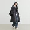 Elva' Island Women's Winter Long Hooded Double-Faced Wool Coat