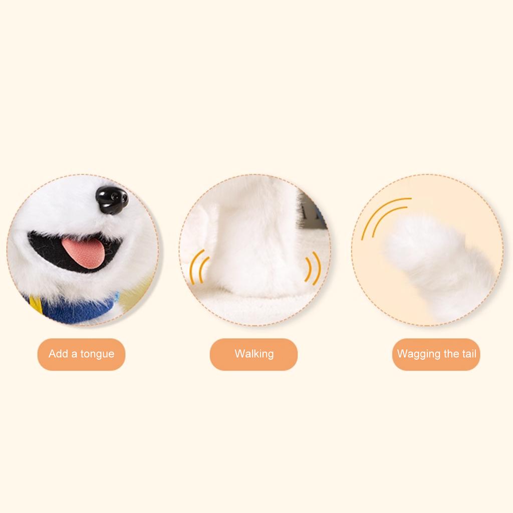 Electronic Toy Dogs That Walks and Barks Tail Wagging Plush Interactive Electronic Pets Tongue Licking Puppy Toys for Toddlers