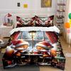 Christmas Foxes Cozy Holiday Scene Bedding Duvet Cover Set  (1*Duvet Cover 2*Pillowcases, Without Duvet Insert)