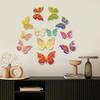 Yousheng 12 Stück 2-lagige Flügel 3D-Schmetterling Wandaufkleber Abnehmbar Glitzer Hohl Schmetterling Wandsticker DIY Wandbild für Kinderzimmer Kinderzimmer