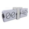 Big Flip Clock Smooth Surface Easy To Read Knob Adjustment Automatic Flip Clock for Bedroom Living Room 24Hour White PT
