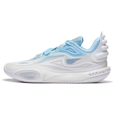 Li Ning Wade All City 11 V2 PU, Textile, TPU Cushioning, Wear Resistant Low Top Basketball Shoes Men's Mist White ABAT093-4