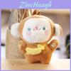 Adorable Plush Monkey Keychain Soft Stuffed Animal Toy Cute Bag Charm Accessory
