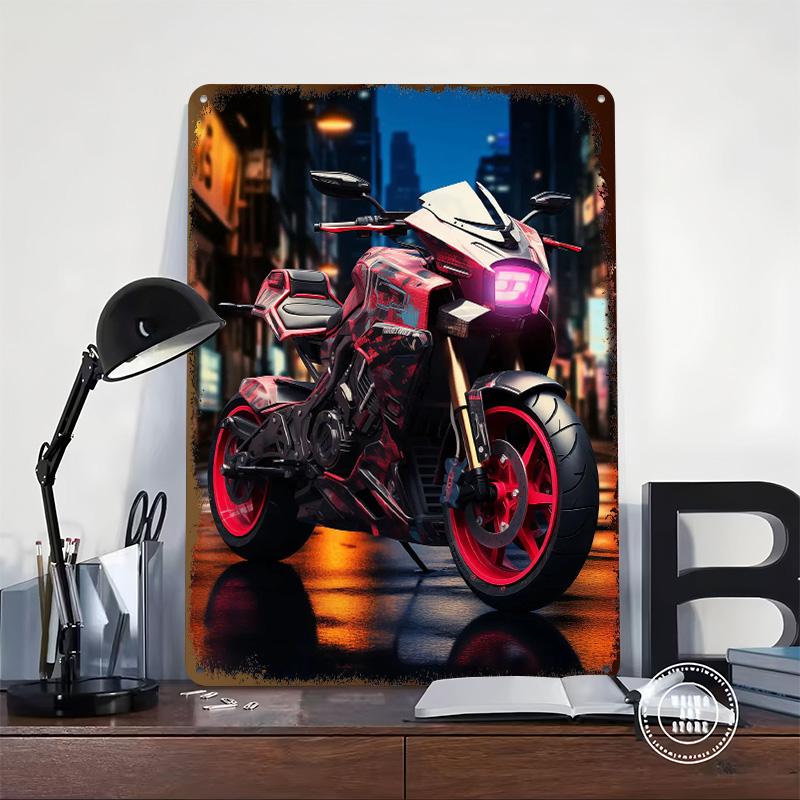 Motorcycle Motorcycle Bike Tinplate Poster Customized Wall Art Vintage Metal Signs Retro Tin Plaque for Room Decoration Cozy