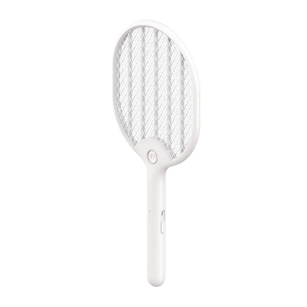 

Home USB Rechargeable Mesh Surface Mosquito Swatter with Light White + base#0