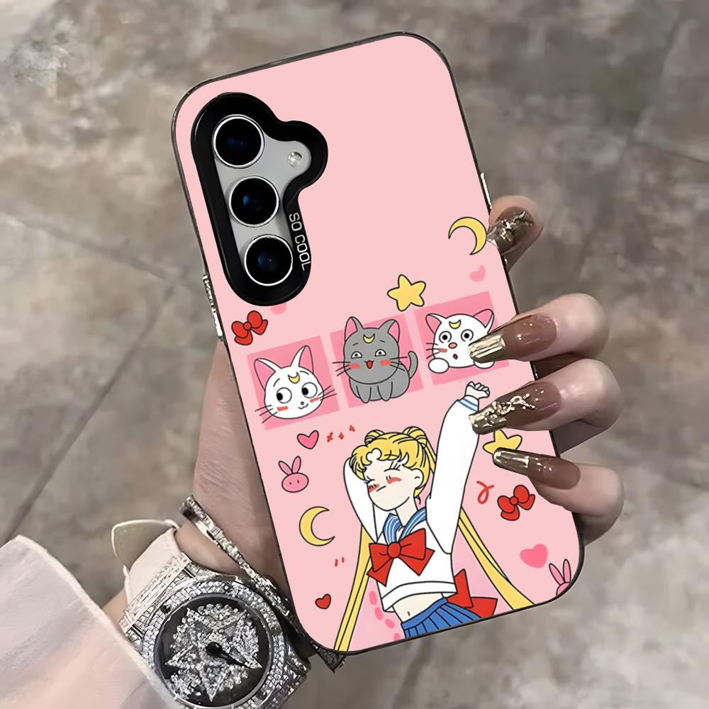 Anime S-Sailors Moons Handyhülle Für Samsung S25 Ultra S23 S22 S21 S20 Ultra Plus S24 Fe A54 A55 Farbe Silber Hülle