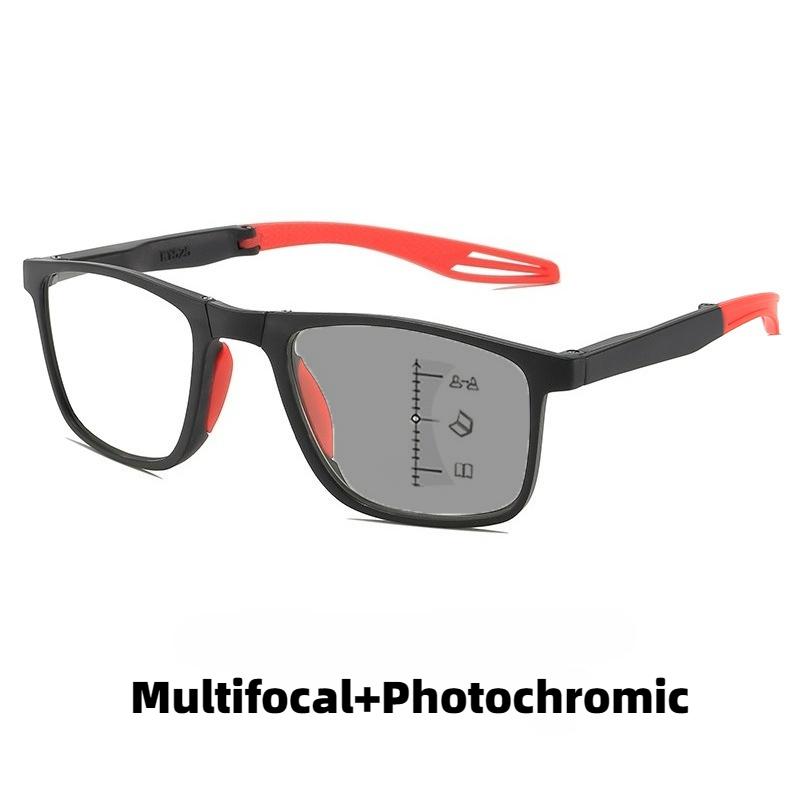 Progressive Multifokale Photochrome Lesebrille Neue Faltbare Tragbare Business-Presbyopie-Brille mit Blaulichtschutz