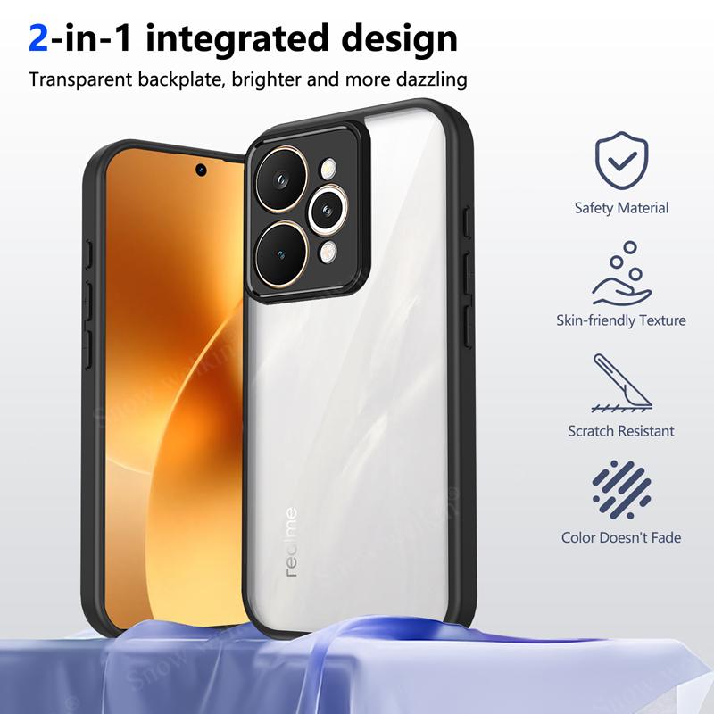 Transparent Silicone Case For Realme 15 Realme15 Pro 15Pro 15T 15X Realme15T PC Back TPU Bumper Shockproof Phone Cases Cover